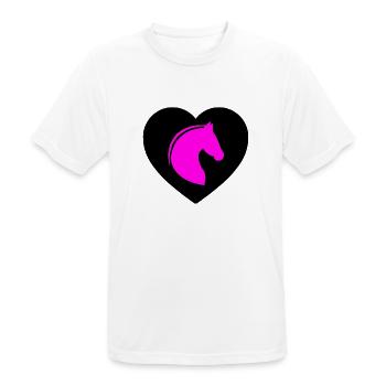 horses - Men's Breathable T-Shirt - white - Front - AI Model Male 185 dark (185cm)