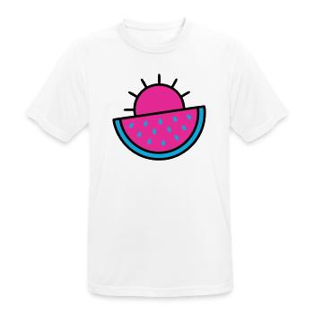 Watermelon Sun 90s Pop Art - Men's Breathable T-Shirt - white - Front - AI Model Male 185 dark (185cm)