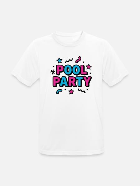 Pool Party 90s Lettering - Men's Breathable T-Shirt - white