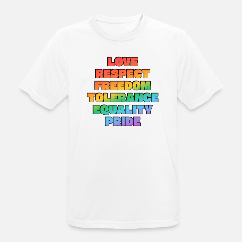 Rainbow Pride Values - Men's Breathable T-Shirt - white