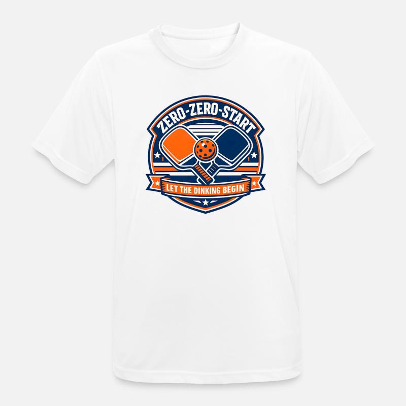 Zero-Zero-Start Drinking Badge - Men's Breathable T-Shirt - white