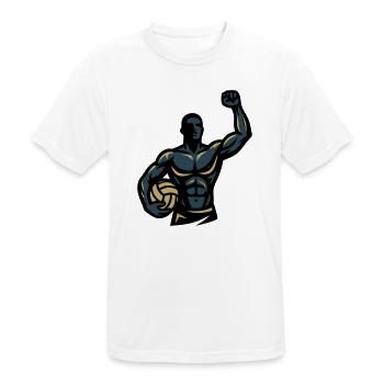 Beachvolleyball Spieler Muskeln Sportler Team - Männer T-Shirt atmungsaktiv - Weiß - Vorne - AI Model Male 185 dark (185cm)