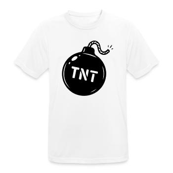Bombe TNT Symbol - Männer T-Shirt atmungsaktiv - Weiß - Vorne - AI Model Male 185 dark (185cm)