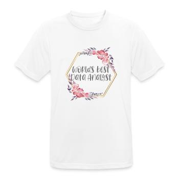 Best Data Analyst – Analystin Geschenk - Männer T-Shirt atmungsaktiv - Weiß - Vorne - AI Model Male 185 dark (185cm)