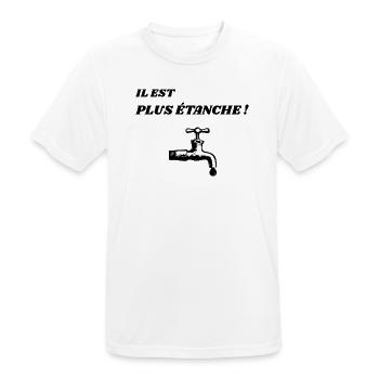 T-shirt Potes Rétro - Il est plus étanche - T-shirt respirant Homme - blanc - Devant - AI Model Male 185 dark (185cm)