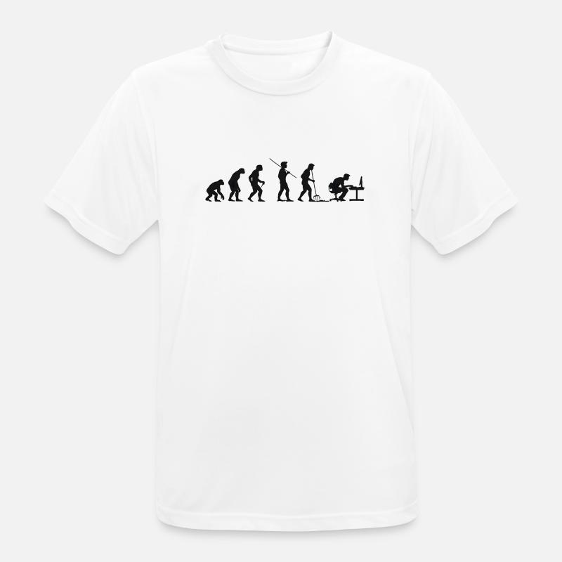 Programmierer Computerfreak Evolution - Männer T-Shirt atmungsaktiv - Weiß