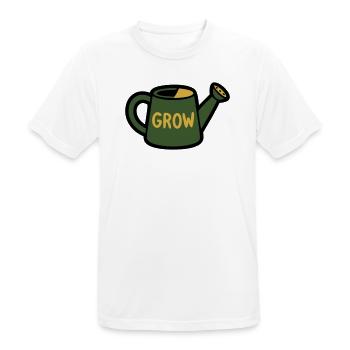 L’arrosage peut faire pousser des plantes jardinières - T-shirt respirant Homme - blanc - Devant - AI Model Male 185 dark (185cm)