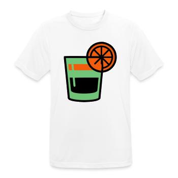 Logo du verre cocktail - T-shirt respirant Homme - blanc - Devant - AI Model Male 185 dark (185cm)