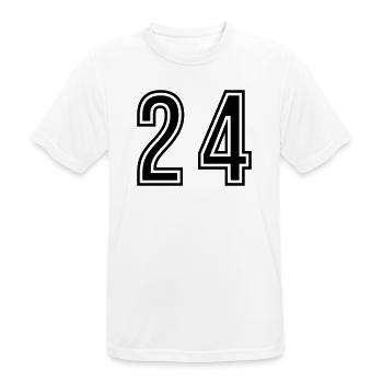 24 Symbole numérique - T-shirt respirant Homme - blanc - Devant - AI Model Male 185 dark (185cm)