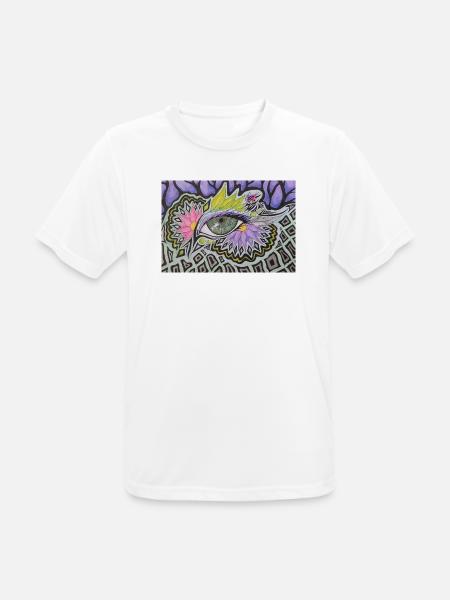 Psychedelic Single Eye Pattern - Men's Breathable T-Shirt - white