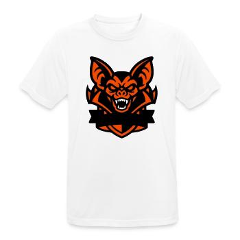 Blason de la mascotte de la chauve-souris - T-shirt respirant Homme - blanc - Devant - AI Model Male 185 dark (185cm)
