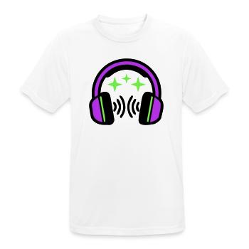 Kopfhoerer Sterne Icon - Männer T-Shirt atmungsaktiv - Weiß - Vorne - AI Model Male 185 dark (185cm)