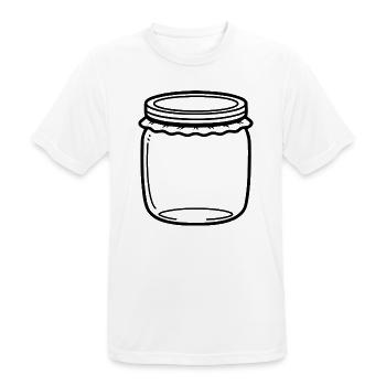Jam Jar Gliederung - Männer T-Shirt atmungsaktiv - Weiß - Vorne - AI Model Male 185 dark (185cm)