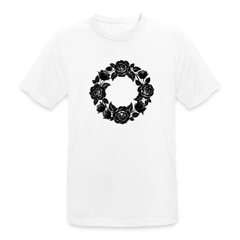 Rosenkranz - Männer T-Shirt atmungsaktiv - Weiß - Vorne - AI Model Male 185 dark (185cm)