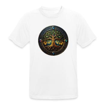 Fantasiebaum des Lichts - Männer T-Shirt atmungsaktiv - Weiß - Vorne - AI Model Male 185 dark (185cm)
