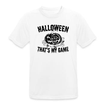 Halloween C’est mon jeu - Halloween Pumpkin - T-shirt respirant Homme - blanc - Devant - AI Model Male 185 dark (185cm)