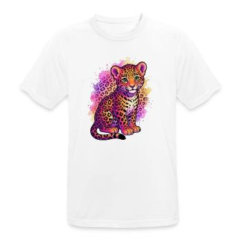 90er-Jahre-inspiriertes Tiger-Shirt Geburtstags-Leopardenhemd - Männer T-Shirt atmungsaktiv - Weiß - Vorne - AI Model Male 185 dark (185cm)
