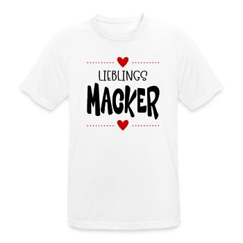 Macker Liebling - Männer T-Shirt atmungsaktiv - Weiß - Vorne - AI Model Male 185 dark (185cm)