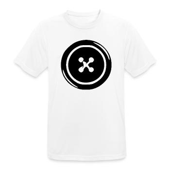 Handarbeit Knopf Geschenk Näherin - Männer T-Shirt atmungsaktiv - Weiß - Vorne - AI Model Male 185 dark (185cm)