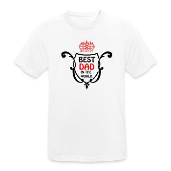 Estampe du Papa Royal avec couronne - T-shirt respirant Homme - blanc - Devant - AI Model Male 185 dark (185cm)
