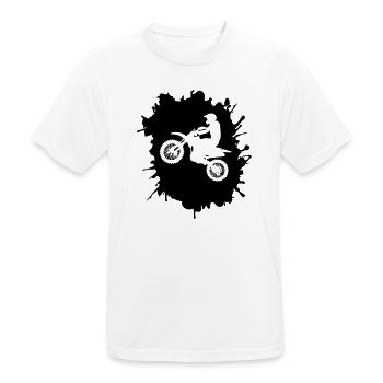 Motocross Klecks - Männer T-Shirt atmungsaktiv - Weiß - Vorne - AI Model Male 185 dark (185cm)