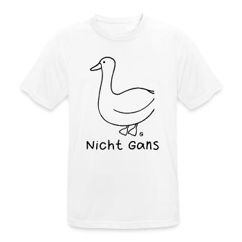 Nicht Gans - Männer T-Shirt atmungsaktiv - Weiß - Vorne - AI Model Male 185 dark (185cm)