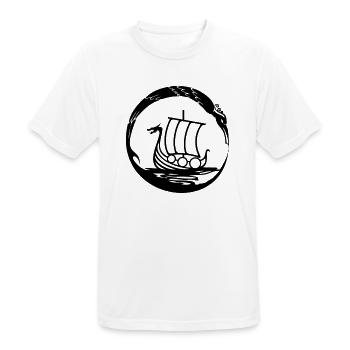 Celtic Irland Wikinger Keltisch Knoten Schiff - Männer T-Shirt atmungsaktiv - Weiß - Vorne - AI Model Male 185 dark (185cm)