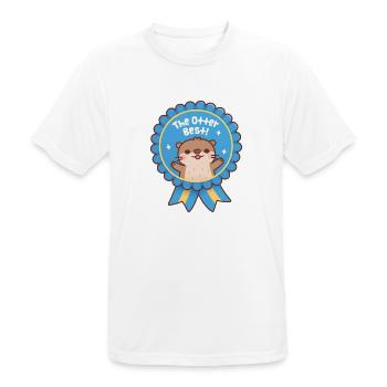 Das Otter Best Cute Otter Blue Badge Award Ribbon - Männer T-Shirt atmungsaktiv - Weiß - Vorne - AI Model Male 185 dark (185cm)