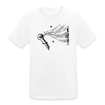 Musiknoten Musik Musiker Notenschlüssel Noten - Männer T-Shirt atmungsaktiv - Weiß - Vorne - AI Model Male 185 dark (185cm)