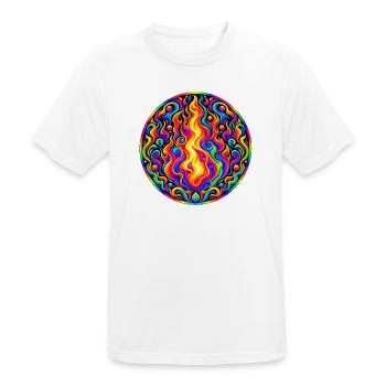 Feuer - Männer T-Shirt atmungsaktiv - Weiß - Vorne - AI Model Male 185 dark (185cm)