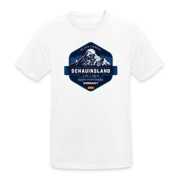 Schauinsland, Schwarzwald, Baden-Württemberg - Männer T-Shirt atmungsaktiv - Weiß - Vorne - AI Model Male 185 dark (185cm)