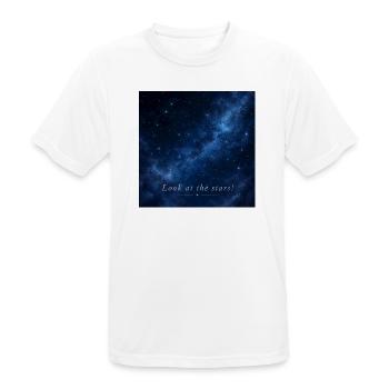 Sternenhimmel - Männer T-Shirt atmungsaktiv - Weiß - Vorne - AI Model Male 185 dark (185cm)