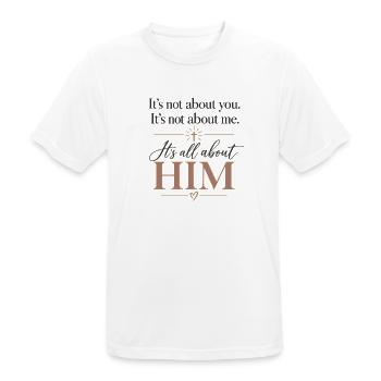 Gott ist mein Licht - Männer T-Shirt atmungsaktiv - Weiß - Vorne - AI Model Male 185 dark (185cm)
