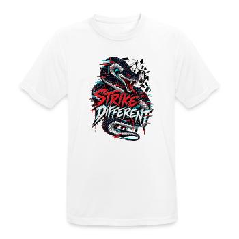 Strike Different Schlange Neon - Männer T-Shirt atmungsaktiv - Weiß - Vorne - AI Model Male 185 dark (185cm)