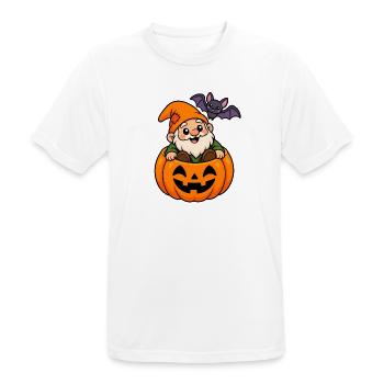 Kuscheliger Gnom im Kürbis Halloween - Männer T-Shirt atmungsaktiv - Weiß - Vorne - AI Model Male 185 dark (185cm)