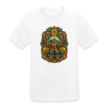 Äthiopien | Kaffee, Lalibela & Kultur - Männer T-Shirt atmungsaktiv - Weiß - Vorne - AI Model Male 185 dark (185cm)