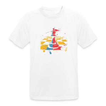 Schachfigur - Männer T-Shirt atmungsaktiv - Weiß - Vorne - AI Model Male 185 dark (185cm)