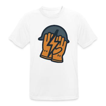 Isolierter Blitzhelm. - Männer T-Shirt atmungsaktiv - Weiß - Vorne - AI Model Male 185 dark (185cm)