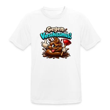 Gegen Verschissmus - braun - gegen Faschismus - Männer T-Shirt atmungsaktiv - Weiß - Vorne - AI Model Male 185 dark (185cm)