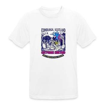Scotland Edinburgh Ghost Hunter Greyfriars - Männer T-Shirt atmungsaktiv - Weiß - Vorne - AI Model Male 185 dark (185cm)