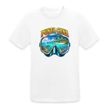 Punta Cana Tauchen Schnorcheln Karibik Urlaub - Männer T-Shirt atmungsaktiv - Weiß - Vorne - AI Model Male 185 dark (185cm)