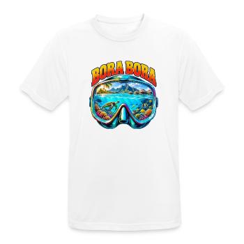 Bora Bora Französisch Polynesien Tauchen Schnorche - Männer T-Shirt atmungsaktiv - Weiß - Vorne - AI Model Male 185 dark (185cm)