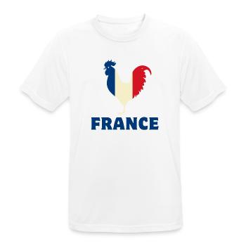 Frankreich Flagge - Männer T-Shirt atmungsaktiv - Weiß - Vorne - AI Model Male 185 dark (185cm)