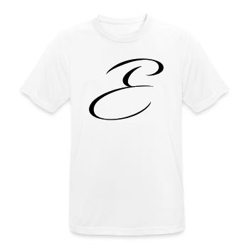 Name mit E Initiale für Emma Emilia Elias Emil - Männer T-Shirt atmungsaktiv - Weiß - Vorne - AI Model Male 185 dark (185cm)