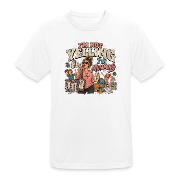 Ich schreie nicht, meine Mutter - Männer T-Shirt atmungsaktiv - Weiß - Vorne - AI Model Male 185 dark (185cm)