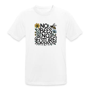 "KEINE BIENEN, KEINE ZUKUNFT" - Männer T-Shirt atmungsaktiv - Weiß - Vorne - AI Model Male 185 dark (185cm)