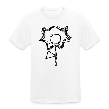 Osterglocke handgezeichnet - Männer T-Shirt atmungsaktiv - Weiß - Vorne - AI Model Male 185 dark (185cm)