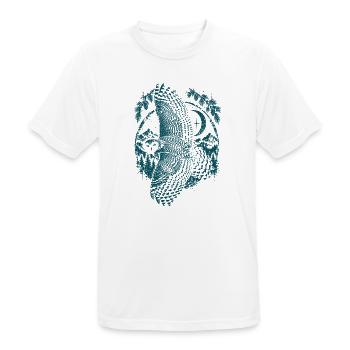 Schneeeule - Männer T-Shirt atmungsaktiv - Weiß - Vorne - AI Model Male 185 dark (185cm)