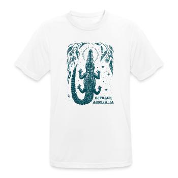 Australien Krokodil Wildnis - Männer T-Shirt atmungsaktiv - Weiß - Vorne - AI Model Male 185 dark (185cm)