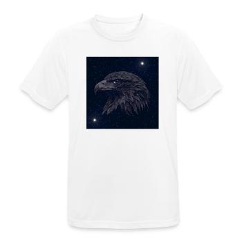 Nachtadler im Sternenhimmel - Männer T-Shirt atmungsaktiv - Weiß - Vorne - AI Model Male 185 dark (185cm)